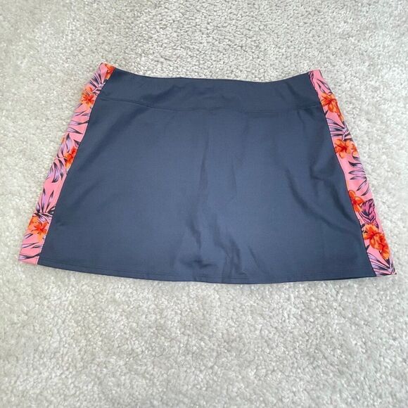 Tommy Bahama Golf Tennis Pickleball Skort Blue Pink Floral Panel - Picture 2 of 9